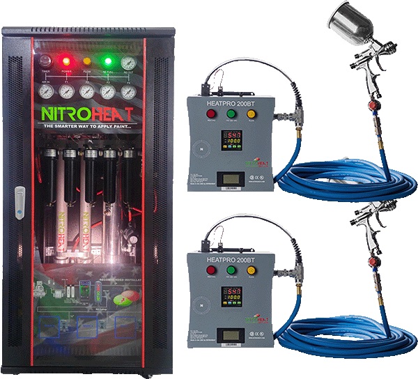 NitroMax nitrogen generator with two HP200 heaters and heated spray guns